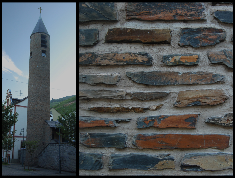 Image of tower in Zell and its stone
